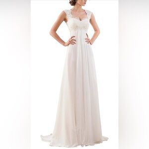 Wedding Dresses for Bride Lace Bridal Gowns for Civil Wedding for Beach Wedding